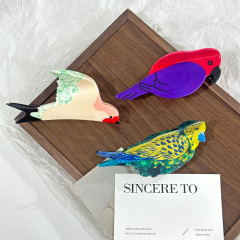 クロスボーダーツバメオウムクリップ、パーソナライズされたニッチな夏の鳥の形をした後頭部のヘアクリップ、サメクリップ、大きなクリップ