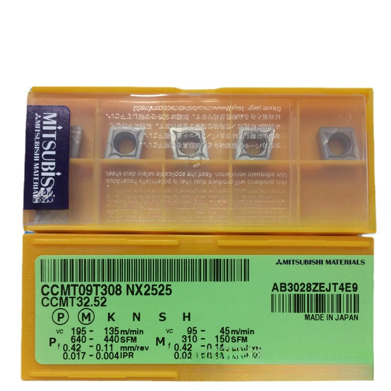 原装Mitsubishi三菱CNC数控刀具 CCMT09T308 NX2525金属陶瓷刀粒
