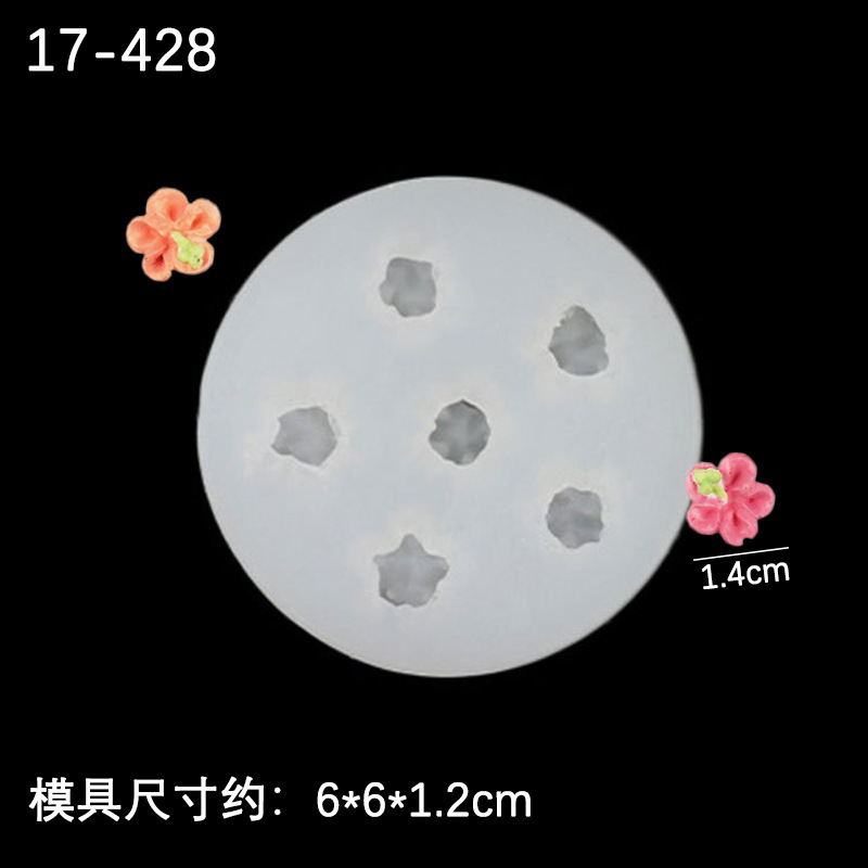 Pequeña serie de flores DIY hecho a mano molde silicona chocolate fondant pastel arcilla yeso decoración herramienta