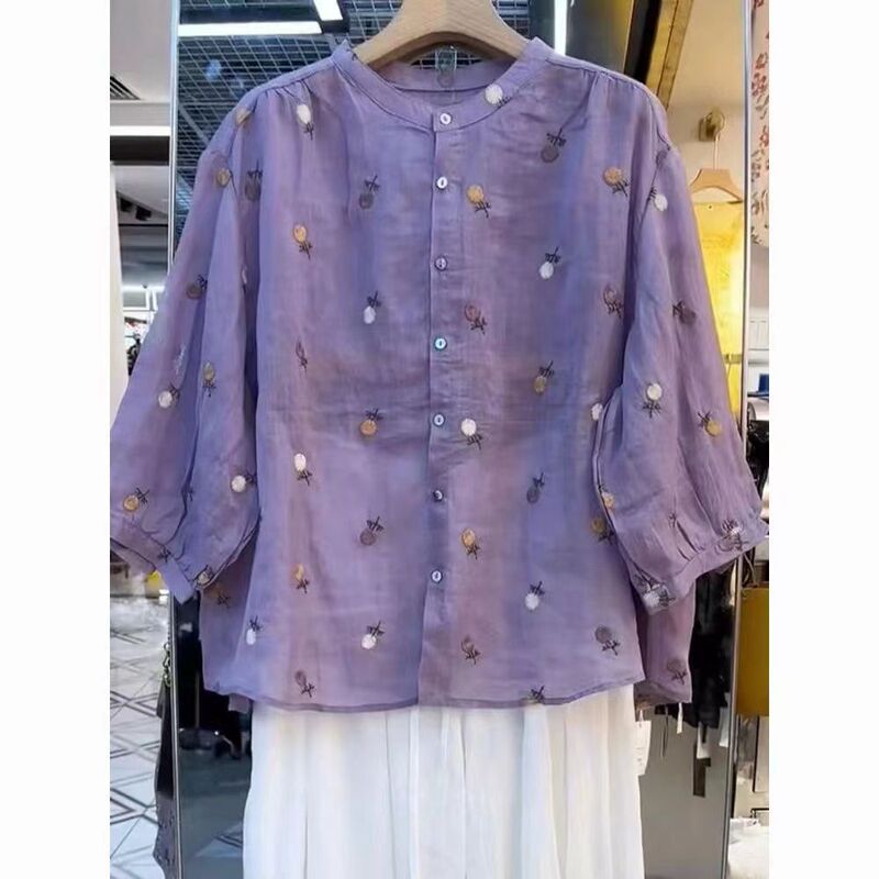 40-150kg Plus-Size mm Large Size Shirt Cardigan for Women, New Summer Niche Design Top