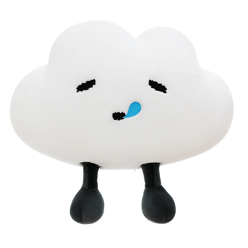 New creative mood cloud plush pillow, cute cloud sleeping companion toy, no worries, no unhappiness pillow