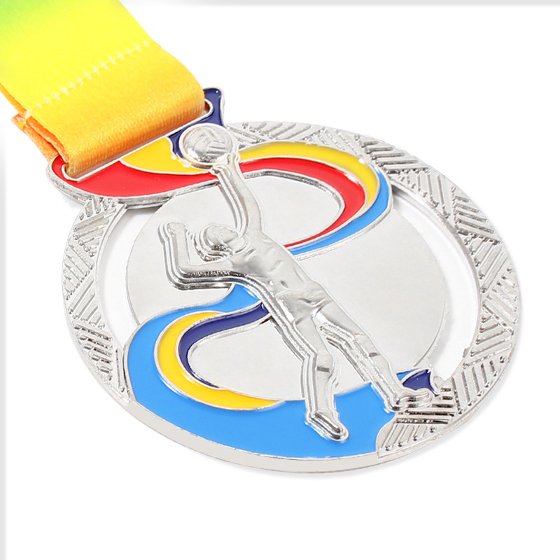 Medalla de metal Voleibol Baloncesto Juegos Escolares Juegos Corporativos Competiciones Comunitarias Oro y Plata Bronce Medalla de Honor