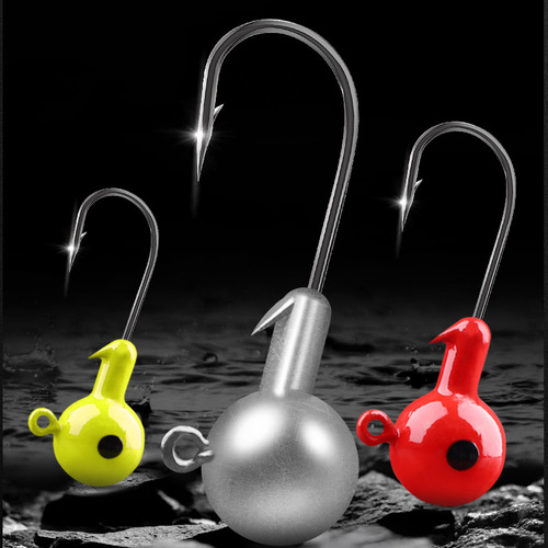 Wholesale Micro Jig Head with Soft Bait Lure Soft Worm Hook with Blood Slot, Glow-in-the-Dark Original Color, Enhanced Jig Head