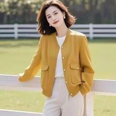 2025春秋新款女装小个子慵懒风设计感休闲百搭棒球服黄色夹克外套