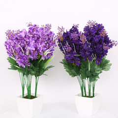 仿真薰衣草風信子絹花假花插地裝飾花壇園藝布置商場室外樓盤工程