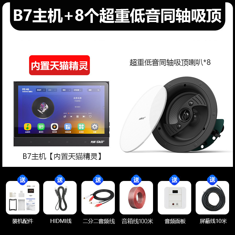 호스트 [내장 Tmall Elf] + 8 HiFi 슈퍼 베이스 동축 천장