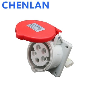 32A5 Hole 6 O'Clock Industrial Socket European Aviation Socket 3P+N+E 220-380V/240-415V Cln325