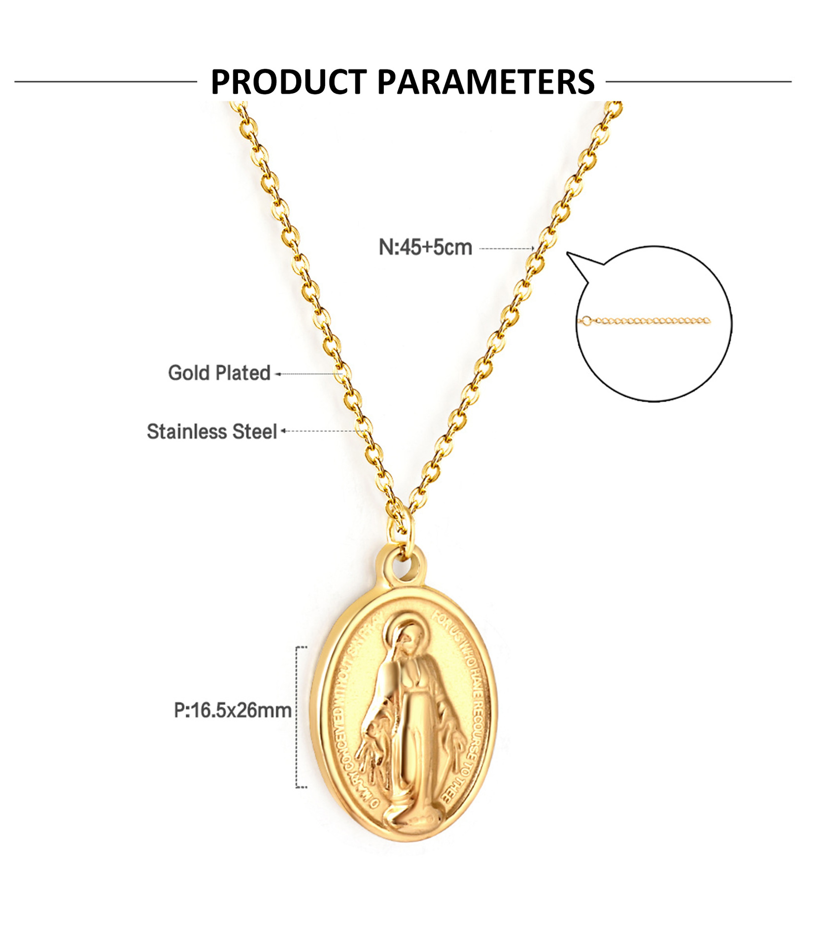 Retro Cross Stainless Steel Plating Inlay Artificial Gemstones Pendant Necklace 1 Piece