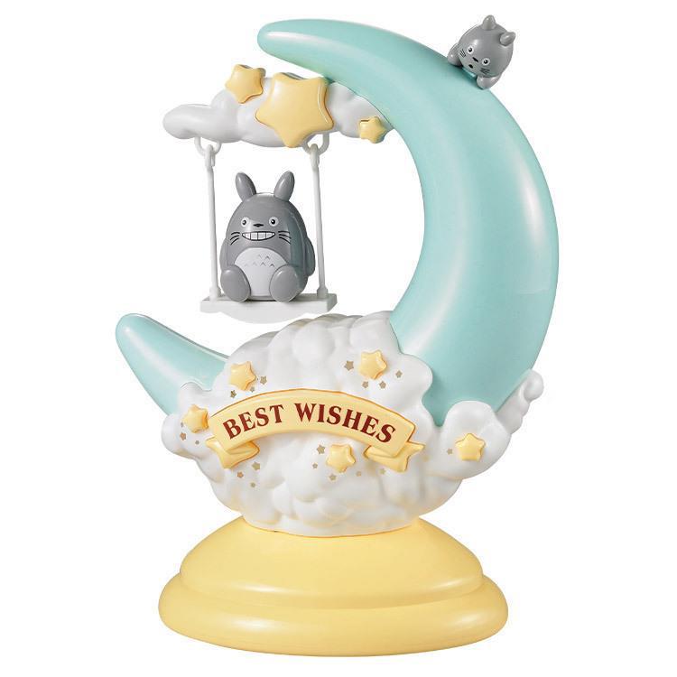 卡通月亮小夜燈鞦韆嬰兒餵奶插電檯燈兒童溫馨浪漫臥室氛圍床頭燈