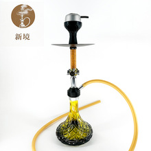 外贸酒吧KTV夜店豪华合金壶阿拉伯水烟筒玻璃单双四管全套