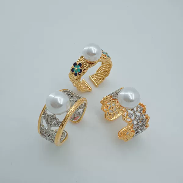 New Luxury-Style Ring with 8mm Freshwater Pearls, 18K Gold-Plated Zircon, High-End Jewelry, Niche Accessory Ring