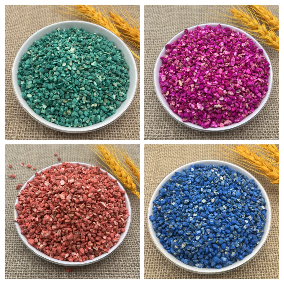 批发染色玉米芯颗粒 香包填充花香樟脑丸香薰纳米香石