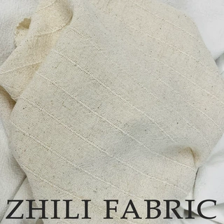 天然简约棉麻沙发布桌布手袋春夏秋冬质感凹凸感柔软条纹批发6017