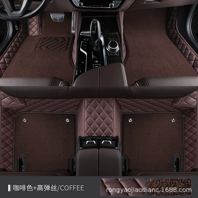 special foot mat fully surrounds the: Modelə uyğun ayaqaltı - double-layer-high-stretch-silk-xpe-foot-mat-brown-brown-high-stretch-silk