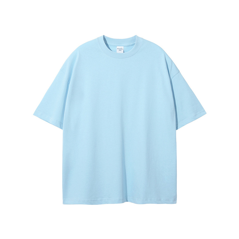 2025 夏の新作トレンディなブランド 230 グラム二重糸純綿半袖無地メンズ Tシャツ Bajia 同色大きいサイズ紳士服|undefined