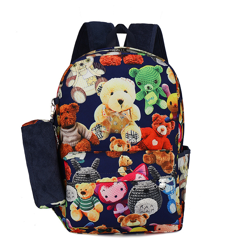 로얄 블루 전체 인쇄 곰