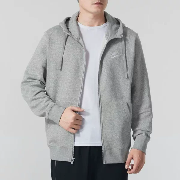 Popular Foreign Trade Sports Jacket for Men and Women, Loose-Fitting Hooded Sweatshirt, Zip-Up Jacket with Embroidered Logo, Casual Top Bv2649