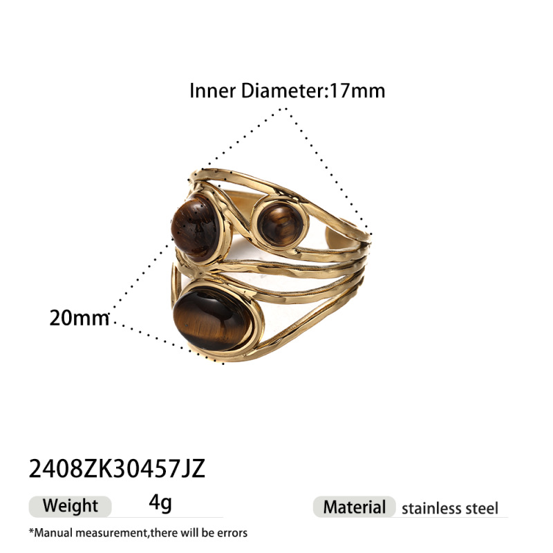 Collar de piedra natural TENA Europa y los Estados Unidos lujo ligero y alto sentido versátil collar de piedra natural ojo de tigre joyería conjunto de diseño