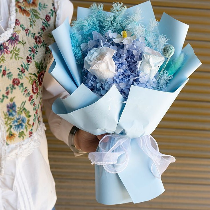 Ramo de rosas preservadas, producto terminado, decoración, regalo de San Valentín para novia, regalo de cumpleaños de alta gama, ramo de flores preservadas hecho a mano