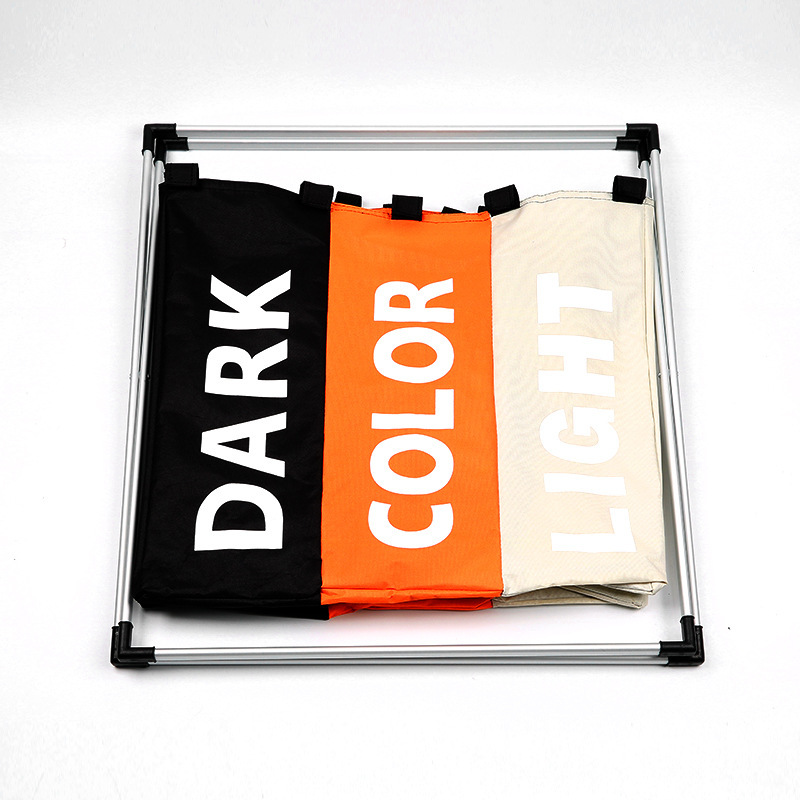 Cesta de lavandería plegable clasificación simple cesta de lavandería artículos diversos para el hogar tela de tres colores Almacenamiento de juguetes Lou en stock grande