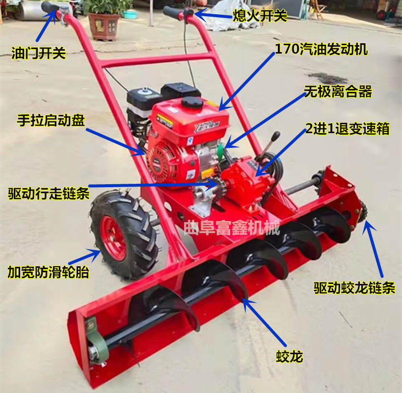 大马力汽油扫雪机 道路清理扫雪机 小型轻便小区扫雪机图片