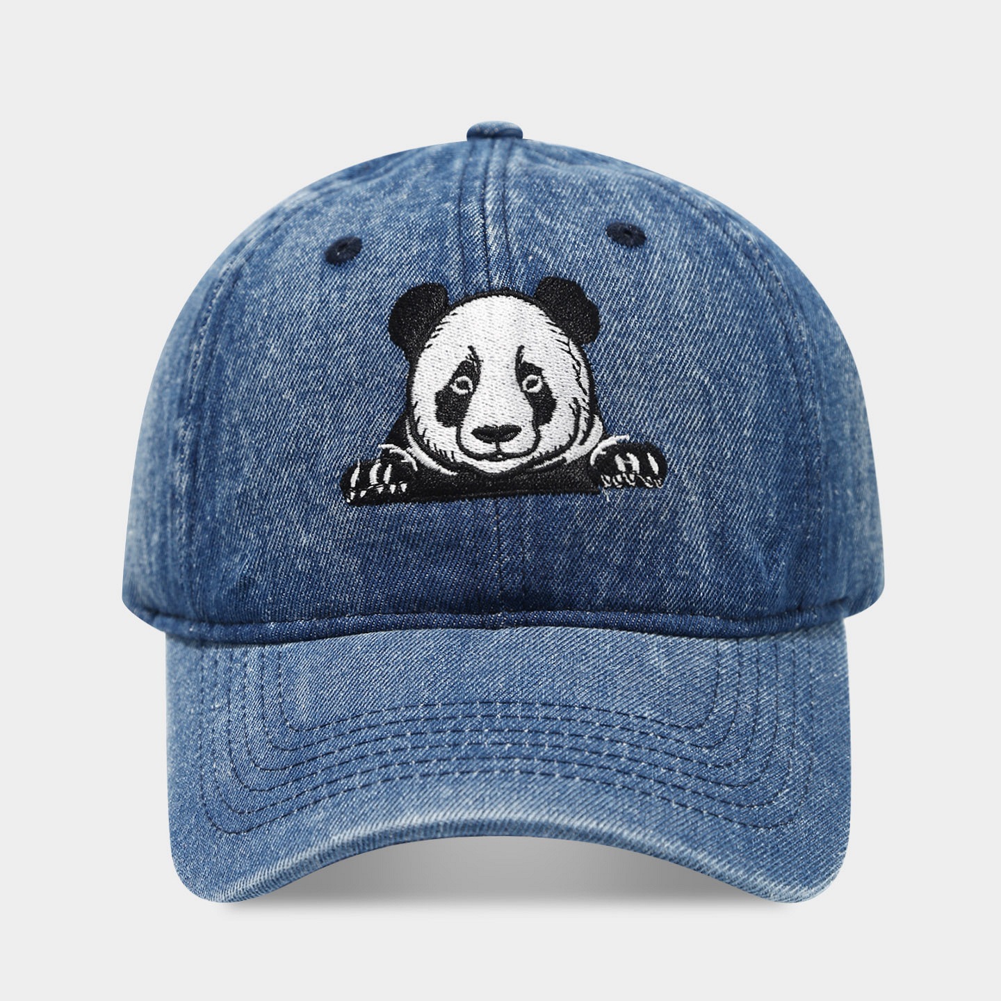 Art japonés panda gigante bordado vaquero sombrero de lengua de pato mujer moda coreana casualidad sombrero de béisbol suave sombrero de hombre sombrero deportivo