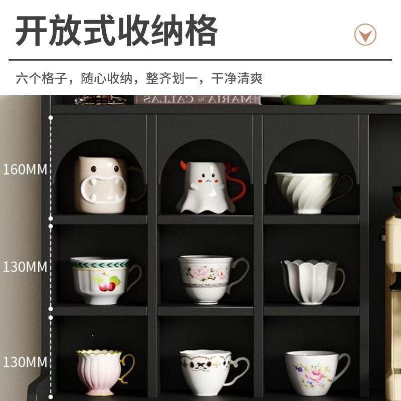 Cream Style Solid Wood Sideboard Kitchen Cabinet European Style Living Room Tea Cabinet Wall-Mounted Restaurant Storage Cabinet Cabinet