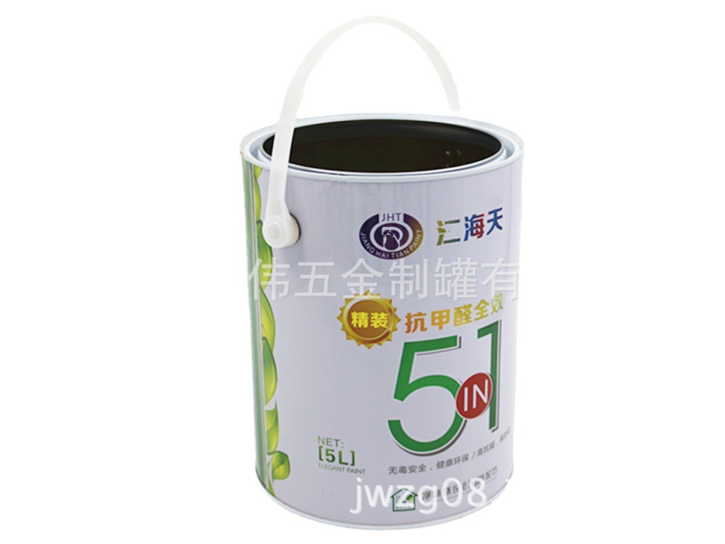 （批发）5L马口铁油罐 建筑漆包装罐 油漆马口铁罐 密封金属罐