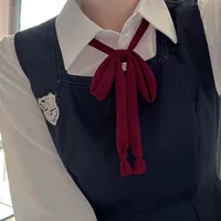 Новый стильный однотонный галстук без шитья со световым звуком для девочек, похожий на галстук-бабочку JK в стиле аниме, школьные принадлежности, японский стиль для девочек.
