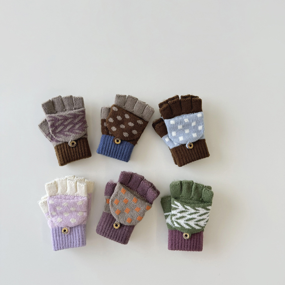 Kinder Fäustlinge Mit Klappe Warme Handschuhe Für Die Schule_voghion.com