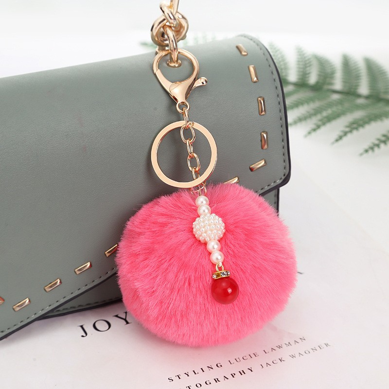 Colgante de Mochila con Pompones y Perlas Poliéster para Mochila image 28