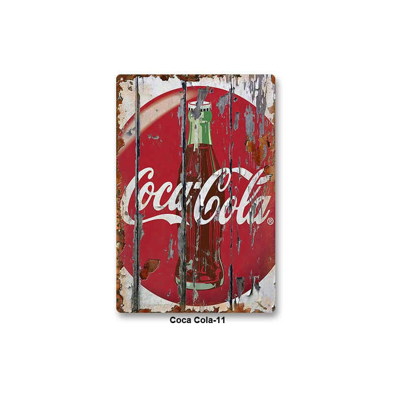 Металлическая настенная табличка Coca Cola, жесть 20×30 см, винтажный ретро стиль