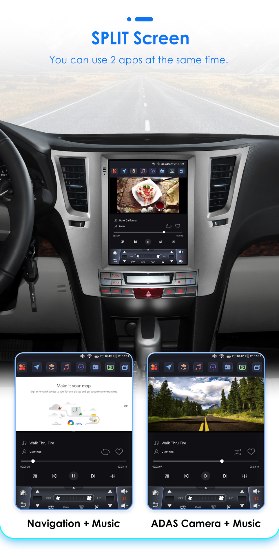 Suitable for 09-14 Subaru Outback 9.7inch Vertical Screen Android Large Screen Car Mp5 Navigator