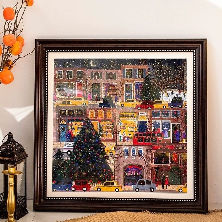 Galison Winter Light Photo Frame Puzzle Retro Ins Style European-Style Picture Frame Wall-Mounted Frame 1000-Piece Puzzle Frame Galison Winter Light Photo Frame Puzzle Retro Ins Style European-Style Picture Frame Wall-Mounted Frame 1000-Piece Puzzle Frame