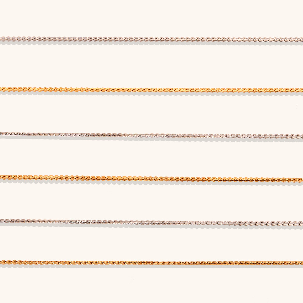 Rostfreier Stahl Titan Stahl Elegant Einfacher Stil Geometrisch Überzug Armbänder Fußkettchen Halskette display picture 5