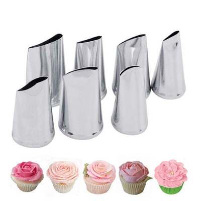 304 Stainless steel Decorating mouth Korean rose Petal Red bean paste cream Cake lace Flowers mouth 104 Number