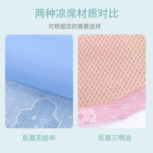 Crib mat, sweat-absorbent and breathable ice silk mat, baby mat, piano mat, kindergarten nap mat, printable