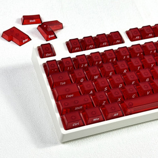 Wholesale Cross-Border Spot Matte Red Original Side Engraved Keycap Small Full Set 119 Keys Pc Translucent DIY Boneless Position