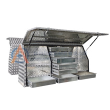 铝合金加厚花纹铝板 重量型皮卡车卡蓬工具箱 抽屉嵌入式收纳