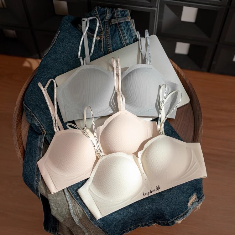 Original 2025 Candy-Colored Intimates for Women with Small Breasts, Push-Up to Make Breasts Bigger, Prevent Sagging, No Rims, Sexy Bra