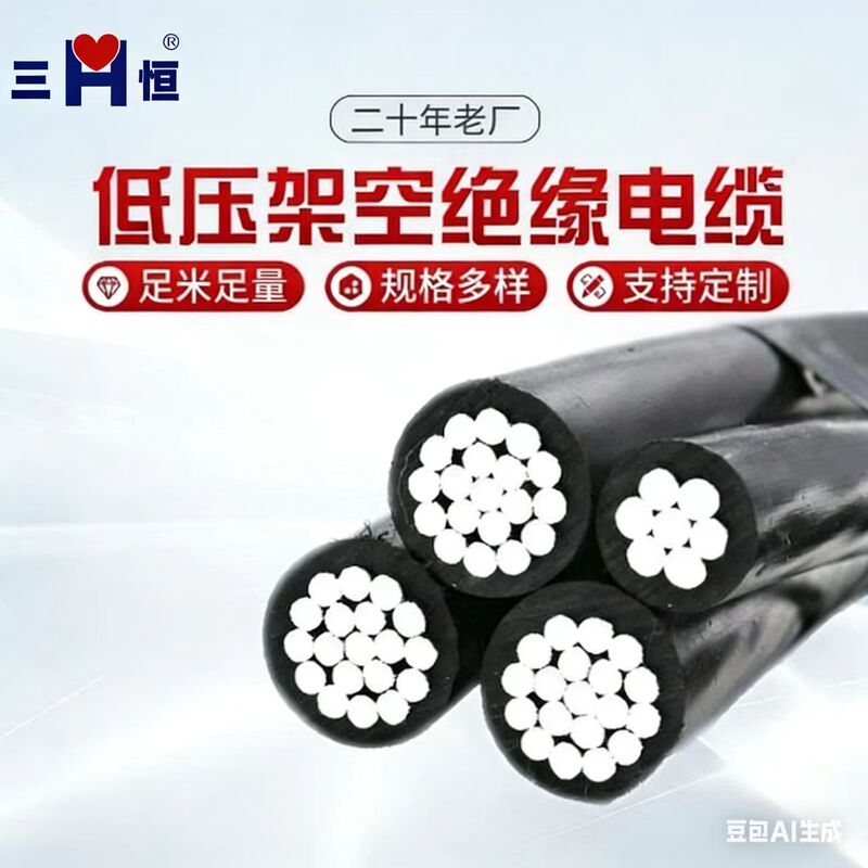 Overhead Line Insulated Conductor Jklyj Aluminum Core Low-Voltage Cable Overhead Line 2*10 Parallel Bundle Conductor Overhead Line Insulated Conductor Jklyj Aluminum Core Low-Voltage Cable Overhead Line 2*10 Parallel Bundle Conductor