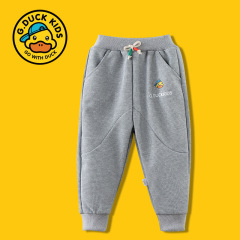 GDUCK Children's Wafer Pants for Boys, Spring and Autumn Casual Pants for Girls, Knee-High Sports Pants with Drawstring
