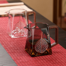 木把高硼硅玻璃茶杯公道杯高硼硅玻璃茶海功夫茶具倒茶均匀