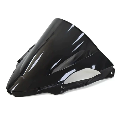 Suitable for Kawasaki Zx6R Windscreen Zx-6R 2024 Modified Racing Front Windshield, Heightened and Thickened Windscreen for Wind Protection (Motorcycle front windshield) - black