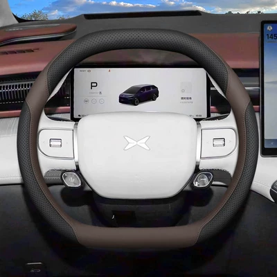 Ultra Version Modification Accessories, Steering wheel cover - xpeng-x9-black-mocha-brown-ultra-thin-model-default