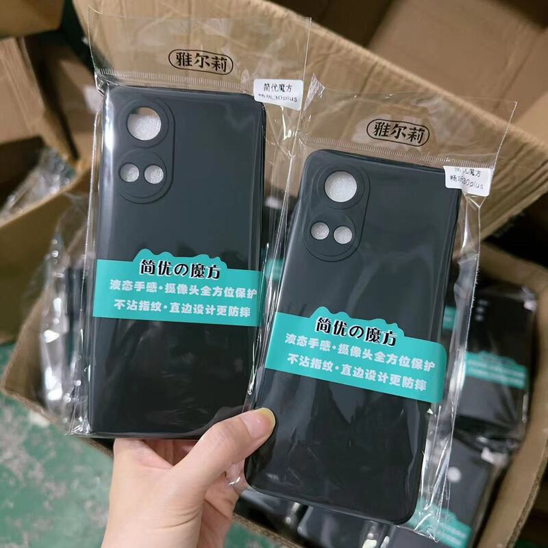 Suitable for fine hole OPPO K12X liquid silicone soft A11X mobile phone case Rubik's cube straight edge Reno12pro protective case