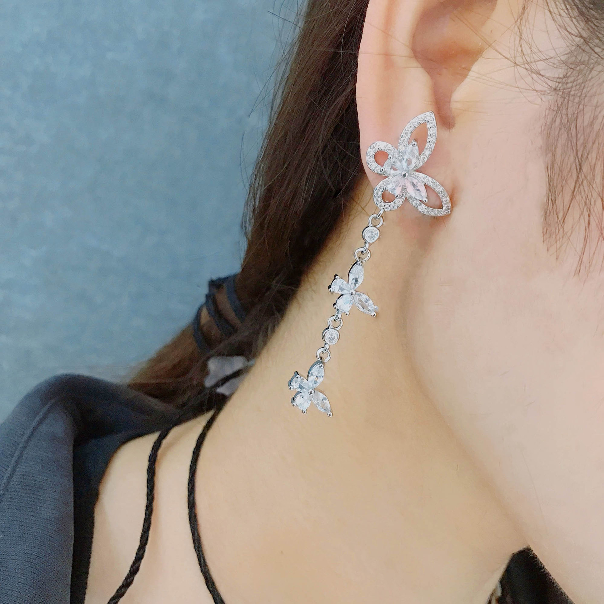 Nudo De Lazo Estilo Simple Cobre Piedras Preciosas Artificiales Pendientes Pendientes display picture 2