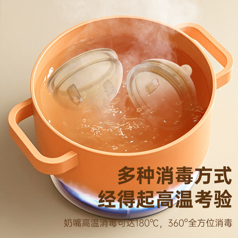 Fábrica directa adaptada para el mismo tipo de tetina accesorios de botella de destete de bebé de amplio calibre de tetina de silicona simulada