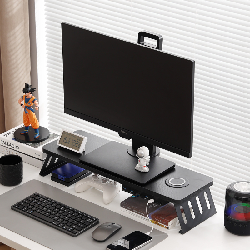 올 블랙 USB3.0+ 무선 충전 [길이 60 폭 20] 탄소강 경사 다리