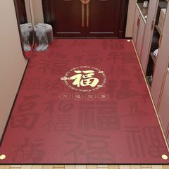 新中式玄関マット 防水・防湿PVCレザー製 汚れに強くお手入れ簡単 玄関ドア用滑り止めマット